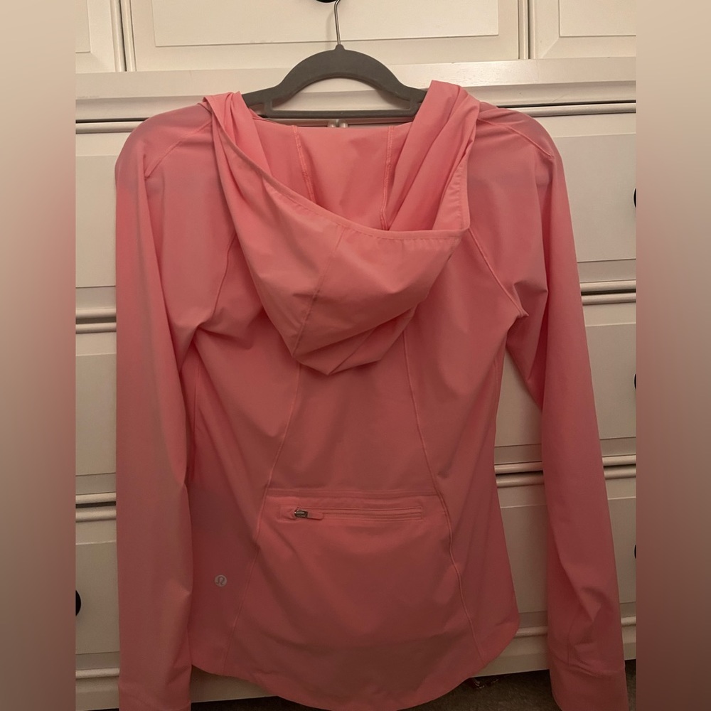 Lululemon Link Pink sheer windbreaker hoodie